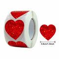 Dzrige 500pcs Red Heart Shape Glitter Stickers Love Scrapbooking Labels by Deal US