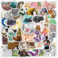 TaDadaPAO Cute Animal Stickers Zoo Theme Vinyl Waterproof 50Pcs Decals by Deal US