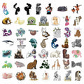 TaDadaPAO Cute Animal Stickers Zoo Theme Vinyl Waterproof 50Pcs Decals by Deal US