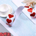 Dzrige 500pcs Red Heart Shape Glitter Stickers Love Scrapbooking Labels by Deal US