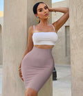 BRABIC Purple Brown High Waisted Knee Length Bodycon Skirt Size Medium by Deal US