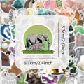 TaDadaPAO Cute Animal Stickers Zoo Theme Vinyl Waterproof 50Pcs Decals by Deal US