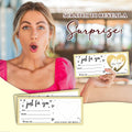 Just For You Surprise Scratch Cards 3x8in Gold 2 Set Personalized Gift by Deal US
