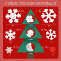 LadyRosian Wooden Snowflake Xmas Ornaments 4 Pack Standing & Hanging by Deal US