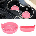 Toiyason Car Cup Coaster Universal Spill Holder Bling Rhinestone Pink 2 Pack by Deal US