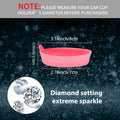Toiyason Car Cup Coaster Universal Spill Holder Bling Rhinestone Pink 2 Pack by Deal US