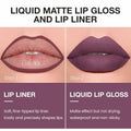 BestBy08/27 evpct Lip Liner Pencil & Lip Gloss Set Plum Purple 06# by Deal US