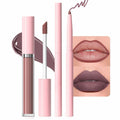 BestBy08/27 evpct Lip Liner Pencil & Lip Gloss Set Dark Red 02# by Deal US