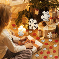 LadyRosian Wooden Snowflake Xmas Ornaments 4 Pack Standing & Hanging by Deal US