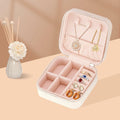Sincerez Jewelry Box Small Portable Organizer Rings Necklaces Black by Deal US