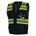 FONIRRA ANSI Class 2 Safety Vest Work Vest with Pockets Zipper Black Size 3XL by Deal US