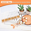 96PCS Silicone Beads Kit 15mm Round Rubber Beads 2 Colors DIY Crafts by Deal US