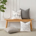 Sunkifover Embroidered Decorative Throw Pillow Cover 18x18 Grey by Deal US