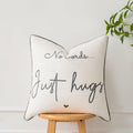 Sunkifover Embroidered Decorative Throw Pillow Cover 18x18 Grey by Deal US