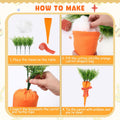 Easter Artificial Carrots Decor Large Fabric Set 6 Pcs 17.7'',13.7'',11.8'' by Deal US