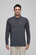 YAMXDM Mens Long Sleeve Golf Polo Shirt Moisture Wicking Light Green Size L by Deal US
