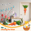 Easter Artificial Carrots Decor Large Fabric Set 6 Pcs 17.7'',13.7'',11.8'' by Deal US