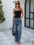 ZANZEA Black Square Neck Crop Tank Top Women Size L by Deal US
