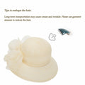 Kentucky Women Organza Derby Hat Wide Brim Summer Sun Cap Black by Deal US