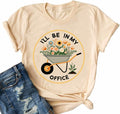 Hoeing Ain't Easy Women's Gardening T-Shirt Floral Garden Lover Gift Cyan Size by Deal US