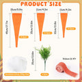 Easter Artificial Carrots Decor Large Fabric Set 6 Pcs 17.7'',13.7'',11.8'' by Deal US