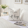 Sunkifover Embroidered Decorative Throw Pillow Cover 18x18 Grey by Deal US