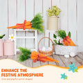 Easter Artificial Carrots Decor Large Fabric Set 6 Pcs 17.7'',13.7'',11.8'' by Deal US