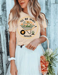 Hoeing Ain't Easy Women's Gardening T-Shirt Floral Garden Lover Gift Cyan Size by Deal US