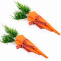 Easter Artificial Carrots Decor Large Fabric Set 6 Pcs 17.7'',13.7'',11.8'' by Deal US
