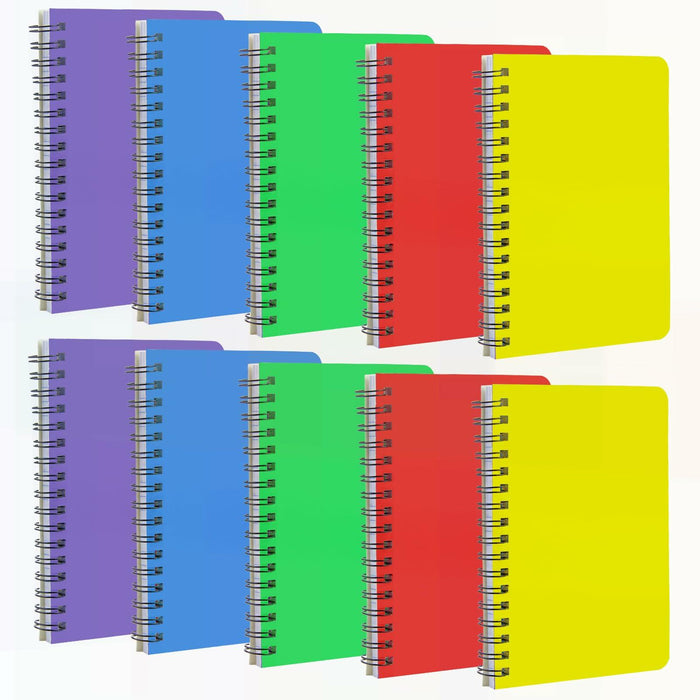 Fantasyon Spiral Memo Books 3x5in Lined 50 Sheets 10 Pack A7-Morandi by Deal US