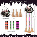 BLCtec Hocus Pocus Halloween Broom Sign 59" with 3 Witch Brooms Timer by Deal US