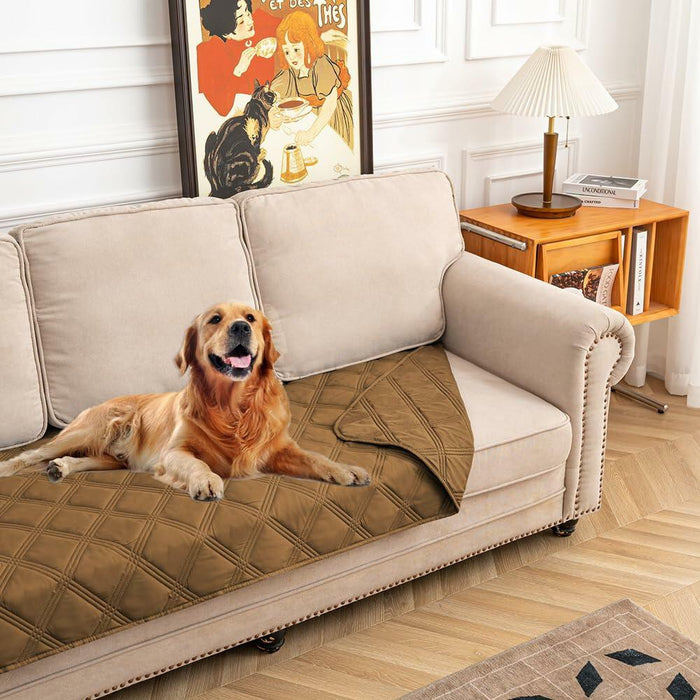 fuguitex Waterproof Reversible Dog Blanket Brown Size 30x53 by Deal US