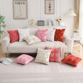 KOOLIFE Heart Love Coral Red Throw Pillow Covers 18x18 Set of 2 by Deal US