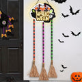 BLCtec Hocus Pocus Halloween Broom Sign 59" with 3 Witch Brooms Timer by Deal US