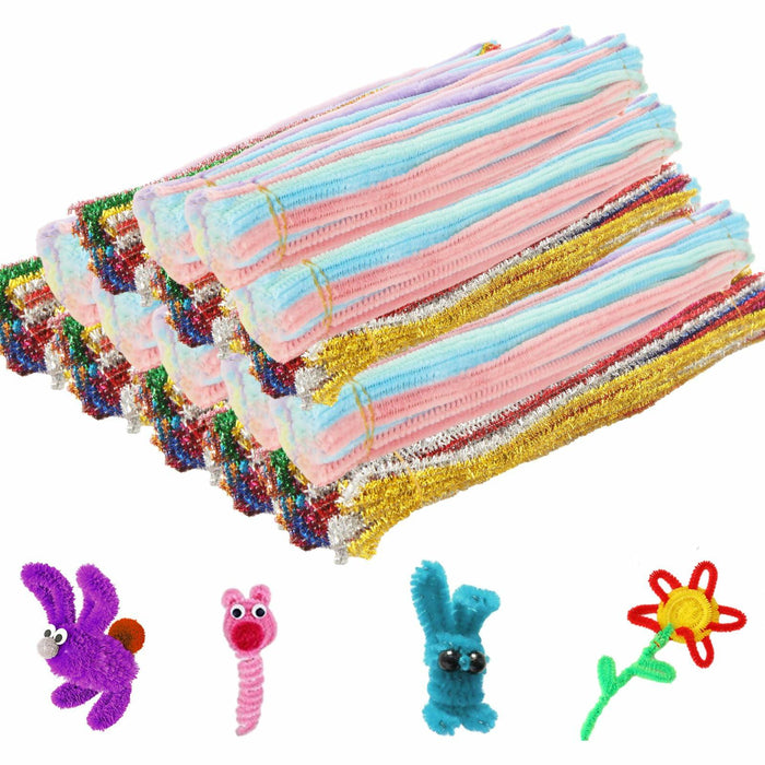 CertBuy 1600PCS Colorful Pipe Cleaners Chenille Stems 10 Colors Bulk Craft by Deal US
