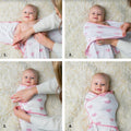 Ziggy Baby Swaddle Blanket Adjustable Wrap 3Pack Pink Peony Heart Plaid Size S/M by Deal US