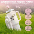 Stanley Cup 3D Embossed Neoprene 40oz Carrier Bag with Strap & Accessories by Deal US