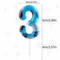 Zi Lan Number 5 Blue Dog Paw Birthday Candle Paw Print Cake Decor by Deal US