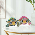 Tontut 2 Pcs Diamond Art Painting DIY Turtle Shape Desktop Jewelry Kits by Deal US