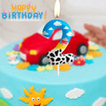 Zi Lan Cartoon Birthday Cake Topper Candles Blue Sky White Cloud Black Cow by Deal US
