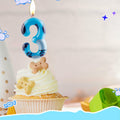 Zi Lan Number 5 Blue Dog Paw Birthday Candle Paw Print Cake Decor by Deal US