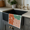 OFJE Boho Abstract Floral Kitchen Towels Set of 2 16x24 Bathroom Decor by Deal US