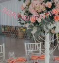 Happy Mother's Day Banner Best Mom Ever Flower Theme Pink & Red Glitter by Deal US