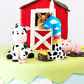 Zi Lan Cartoon Birthday Cake Topper Candles Blue Sky White Cloud Black Cow by Deal US