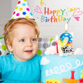 Zi Lan Cartoon Birthday Cake Topper Candles Blue Sky White Cloud Black Cow by Deal US