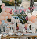 Happy Mother's Day Banner Best Mom Ever Flower Theme Pink & Red Glitter by Deal US
