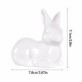Rthjsfj White Ceramic Easter Bunny Figurine Porcelain Rabbit Statue 3.74x1.89" by Deal US