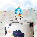 Zi Lan Cartoon Birthday Cake Topper Candles Blue Sky White Cloud Black Cow by Deal US