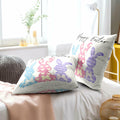 Happy Easter Throw Pillow Covers Set of 2 18x18 Cotton Colorful Bunny by Deal US