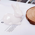 Rthjsfj White Ceramic Easter Bunny Figurine Porcelain Rabbit Statue 3.74x1.89" by Deal US